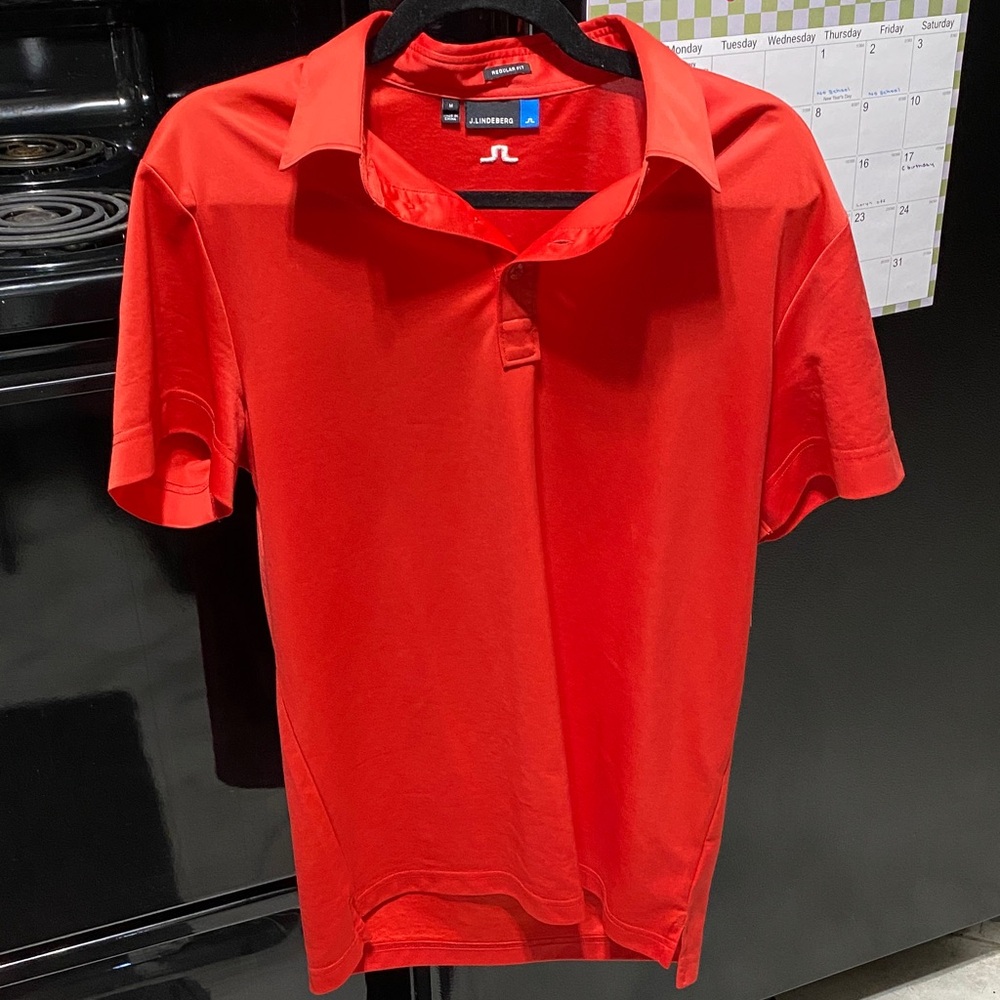 J.Lindeberg Bold Red Polo Shirt